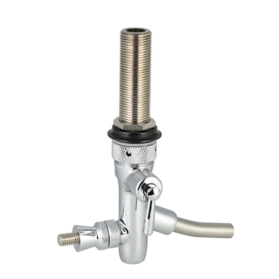 M Buder Adjustable Flow Control Chrome Draft Beer Faucet Tap G5/8 Shank Long Stem Home Brew Keg Tap Accessory
