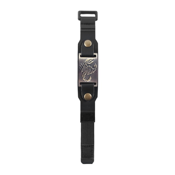 M Buder Adjustable Guitar String Mute Strap Bass Dampener with Metal Rings Anti-Howling Noise Reduction for 6/7 String Electric Acoustic & 4/5/6 String Bass, 7.5 inches / 19 cm, Black Scorpion