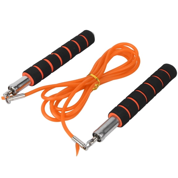 M Buder Adjustable Sport Speediness Jump Rope for Competitive Racing, Indoor Fitness Equipment with EVA Handle, Orange Yellow