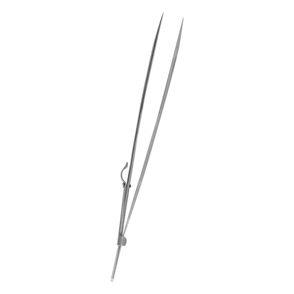 M Buder Alloy Steel Tweezers with Adjustable Slide Lock, 10 inches / 25.4 cm Precision Antimagnetic Pointed Tip Tweezers for Electronics Repair and Laboratory Use