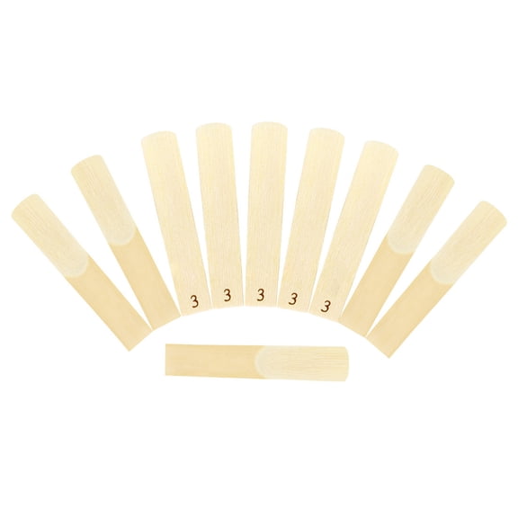 M Buder Alto Saxophone Reeds 10 Pack Natural Wood Woodwind Reeds Size 3.07 inches / 7.8 cm Musical Instrument Accessories for Beginners and Professional Players Rich Sound Quality Replacement Parts