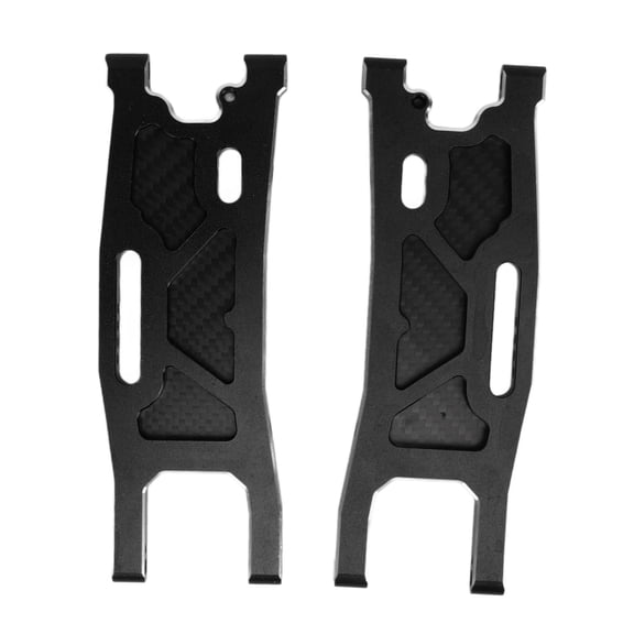 M Buder Aluminum Alloy RC Car Rear Suspension Swing Arm and Dustproof Carbon Plate Upgrade Kit for Traxxas 1/8 Sledg Remote Control Car Black 7.08 in / 18cm