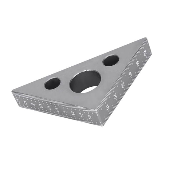 M Buder Aluminum Alloy Triangle Ruler 45/90 Degree Frosted Right Angle Gauge Woodworking Tool 3.7 in / 9.5 cm