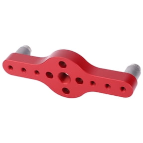 M Buder Aluminum Alloy Woodworking Punch Locator Straight Hole Opener Drill Guide Hardware Tool, Red, 5.5 inches / 14 cm
