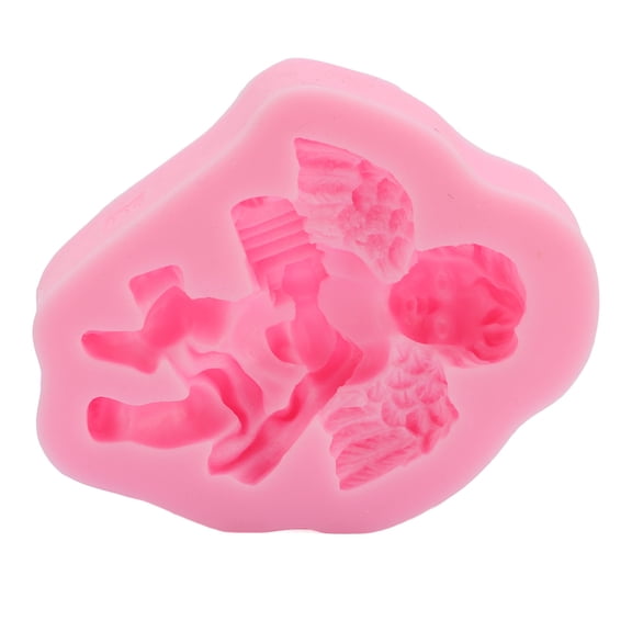 M Buder Angel Shaped Silicone Fondant Chocolate Mold for Cake Decorating, Soft Elastic DIY Baking Tool, 5.9 inches / 15 cm