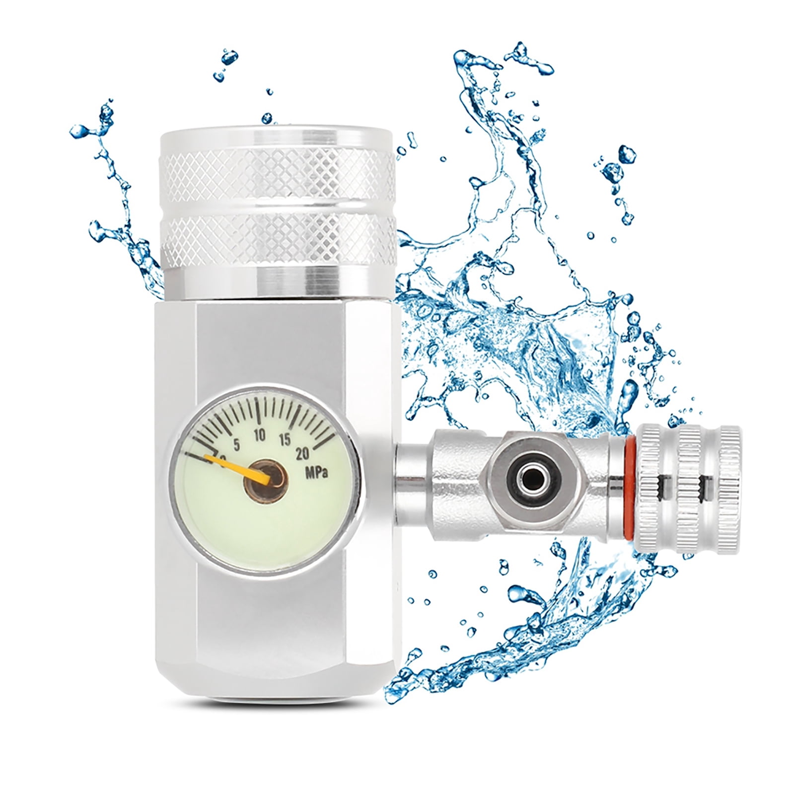 M Buder Aquarium CO2 Regulator Single Gauge Display W21.8 Valve Heavy Duty 3.94 in / 10 cm