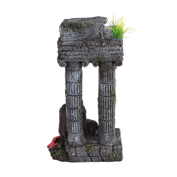 M Buder Aquarium Decoration Roman Columns Simulation Reusable Resin Fish Tank Landscape Ornament Decor (8.66 inches / 22 cm)