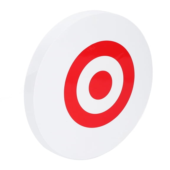 M Buder Archery Moving Target EVA Round Arrow Target (10.23 inches / 26 cm) Shooting Practice Target with 2 Target Papers White Red Target for Outdoor Practice and Competition