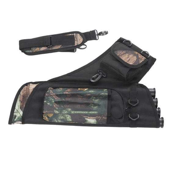 M Buder Archery Sport 4 Tube Arrows Holder Storage Bag Portable Quiver with Shoulder Strap (19.68 inches / 50 cm), High Capacity Outdoor Hunting Equipment, Camouflage