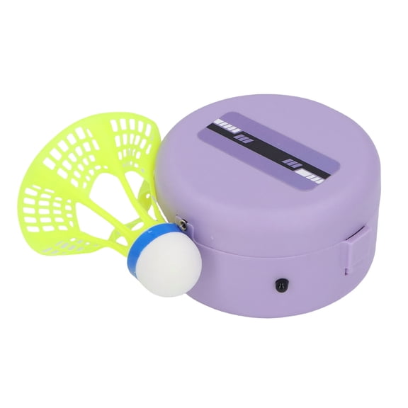 M Buder Automatic Rebound Shuttlecock Adjustable Single Player Badminton Trainer for Indoor Self Practice At Home Luminous Glow Night Training Sets with 6 Pieces LED Birdies