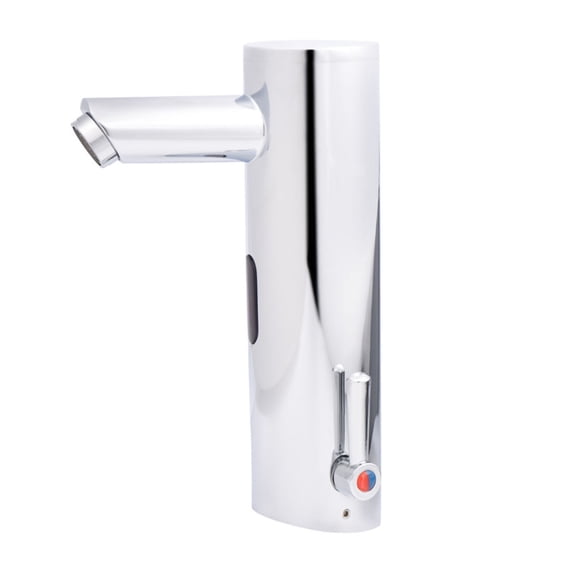 M Buder Automatic Sensor Faucet Hot Cold Water Mixer Tap Battery Powered Touchless Basin Sink Faucet Chrome Finish Solid Brass Construction Easy Installation 7.9 inches / 20 cm Hose Included
