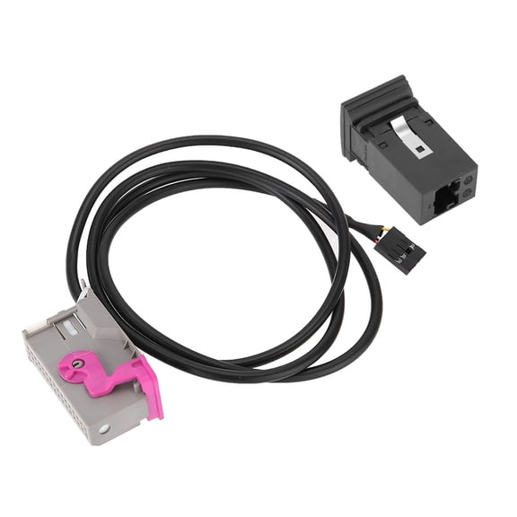 M Buder Automotive AUX Input Cable Socket Replacement with Car CD RNS-E AU 3.5mm 32-PIN Input AUX Line Fit for Audi A3 A4 A6 TT R8 (4.72 inches / 12 cm)