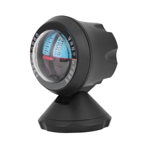 M Buder Automotive Angle Slope Tilt Indicator Car Slope Meter Gradient Balancer Finder Tool For Dashboard, Off-Road Safety Accessory, Black (2.2 x 2.3 inches / 5.5 x 5.9 cm)