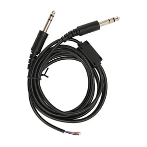 M Buder Aviation Headset Replacement Cable for David Clark AVCOMM Pilot Dual GA Plug Headphone DIY Wire 6.6ft / 2M