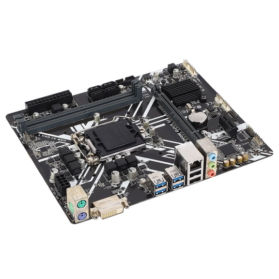 M Buder B360M D2VX SI Desktop Motherboard, M-ATX, LGA 1151 Socket for 8th Gen Core, Dual Channel DDR4 up to 32GB, PCI-E 3.0, Gigabit LAN, SATA III, DVI Video, 11.42 inches / 29 cm
