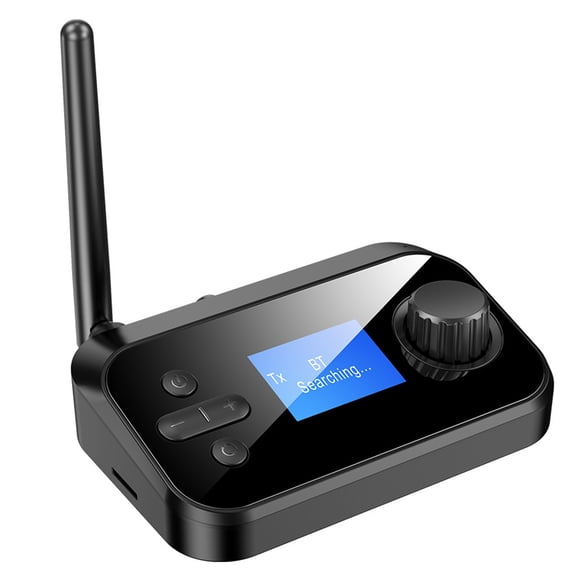 M Buder BT Transmitter Receiver 2-in-1 Wireless Audio Adapter, Bluetooth 5.4 Stereo Audio Adapter with Display for TV Home Theater System Speaker, 4.1x3.6x1 inches / 10.3x9.2x2.5 cm