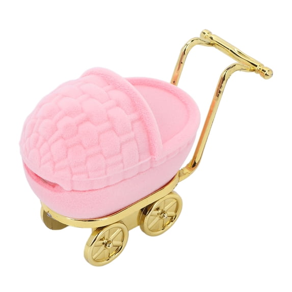 M Buder Baby Carriage Jewelry Box Personalized Ring Gift Organizer Earrings Necklace Packaging Case, Pink, 3.15 x 1.53 x 2.44 inches, Perfect for Birthdays and Anniversaries
