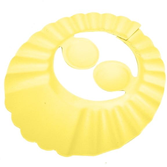 M Buder Baby Shower Shampoo Bathing Hat Silicone Hair Sunshade Shield Ear Protection Hat for Kid Yellow 6.7 inches / 17 cm