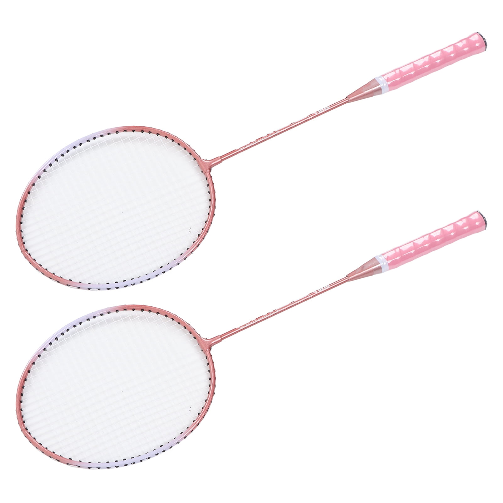 M Buder Badminton Rackets Set Pink Professional Separate Iron Alloy Racquets for Beginners and Student Training Lightweight 2-Player Pack With Storage Bag