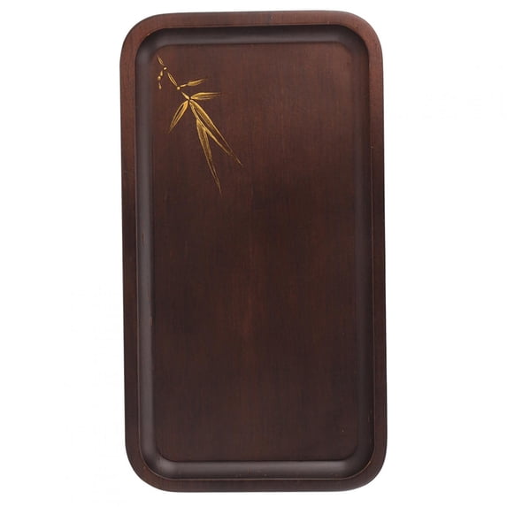 M Buder Bamboo Wood Rectangular Serving Tray Large Food Snack Platter Household Kitchen Accessory (11.4 inches / 28.9 cm)
