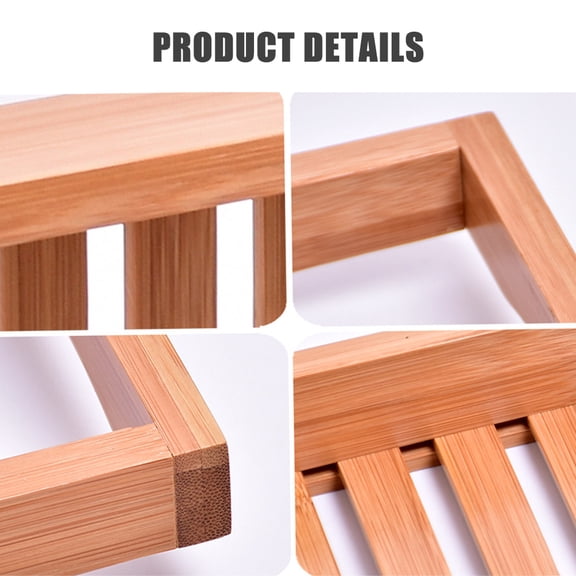 M Buder Bathtub Caddy Tray Bamboo Spa Tub Organizer with Slip Resistant Bottom Tablet Wine Glass Holder Water-Repellent Slotted Design for Luxury Bathing Experience Natural Wood 27.5 Inches