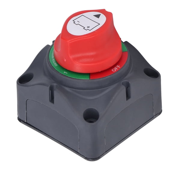 M Buder Battery Disconnect Switch ABS Shell Red Copper Internal Stud Master Isolator Cut Off Switch DC 12-48V For RV Truck Marine Boat Power Off Switch