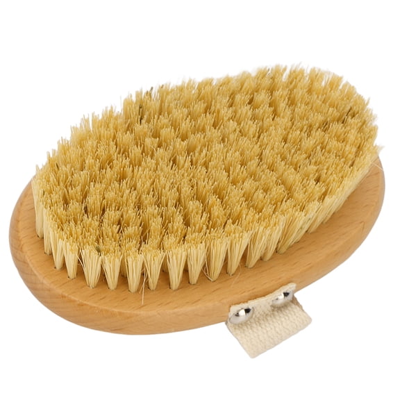 M Buder Beech Wood Sisal Body Brush Exfoliating Skin Scrubber with Massage Effect for Legs and Feet (6.69 inches / 17 cm)