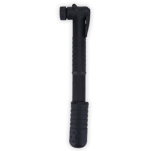 M Buder Bicycle Bike Cycling Tyre Air Pump Portable Nylon Mini 120 PSI Inflator for Road and Mountain Bikes with Presta and Schrader Valves Black Color Ergonomic Handle (15 inches / 38.1 cm)