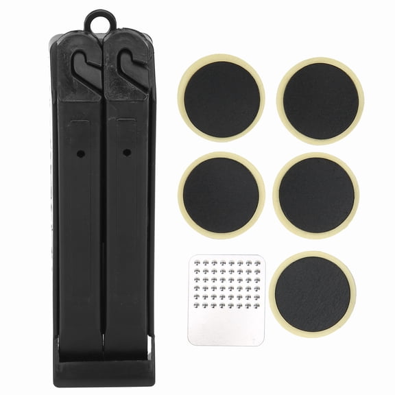 M Buder Bicycle Tire Repair Kit Puncture Repair Tool Set with Tire Lever, Glueless Patch, and Rasp, 9 Pieces, 4.3 inches / 11 cm