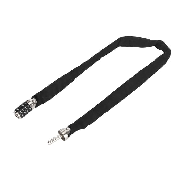 M Buder Bike Chain Security Device 5 Digit Combination Cycling Link Stiffened Thickened Resettable Anti Theft System Keyless Mountain Road Commuter Gear 16 inches / 40.6 cm Black