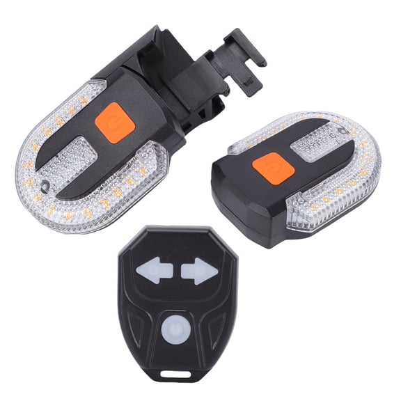 M Buder Bike Turn Signals USB Rechargeable IPX4 Water Proof LED Bike Split Back Turn Signals with Wireless Remote Control for Mountain and Commuter Cycling Gear