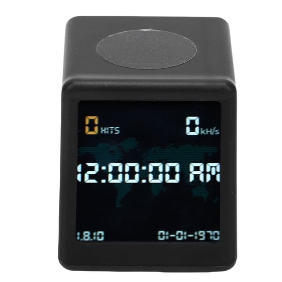 M Buder Bitcoin Solo Lottery Miner 1.54 Inch Smart Display Desktop Clock 1060 KH/s Hashrate for Cryptocurrency Miners Bitcoin Enthusiasts Black Color USB Powered