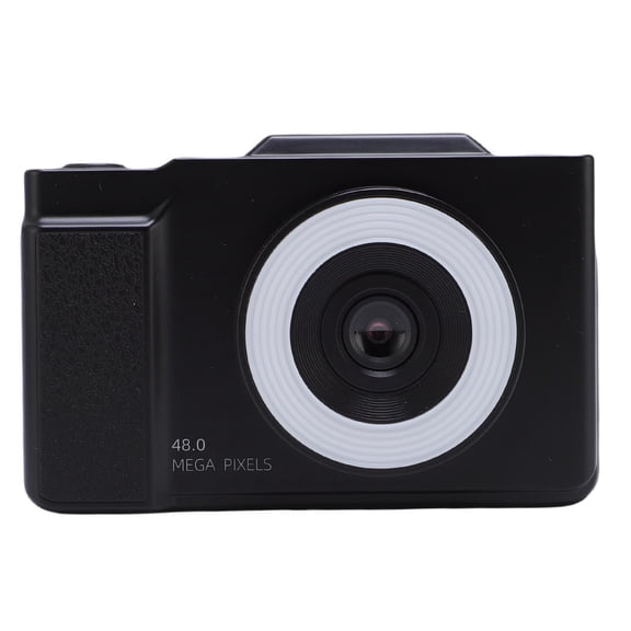 M Buder Black Digital Camera Point and Shoot 48MP 1080P Video 16x Digital Zoom Auto Focus 2.8 Inches / 7.1 cm Flip Screen Portable Vlogging Camera for Travel Camping Students