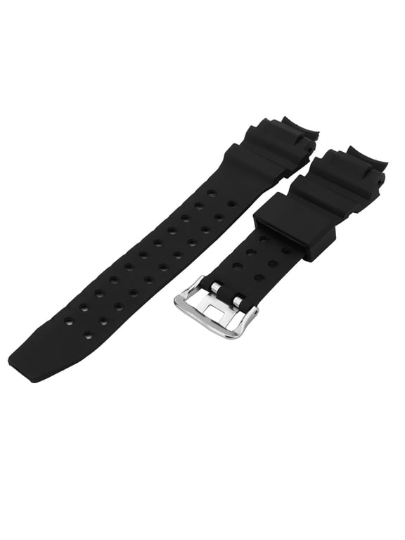 Black PU Leather Watch Strap Replacement Band, Fits GA-1000/1100 GW-4000/A1100 G-1400, Adjustable 9.05 inches / 23 cm