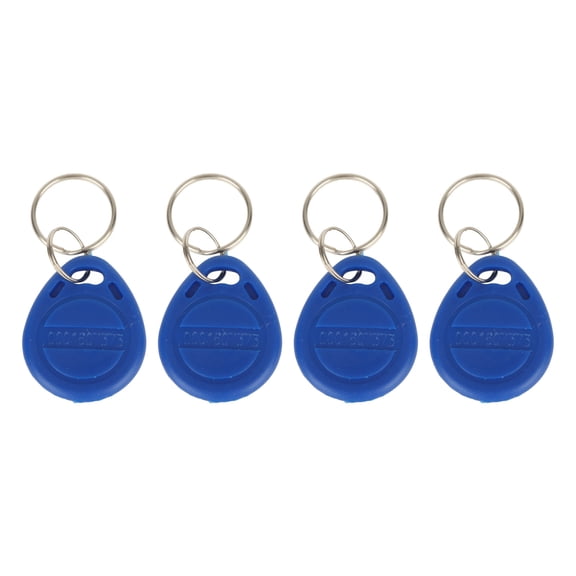 M Buder Blue RFID Proximity Card Key Tags, 125 kHz ABS ID Keychain Cards for Access Control, 100 Count (0.17 x 0.14 x 0.05 inches / 4.3 x 3.5 x 1.2 cm)