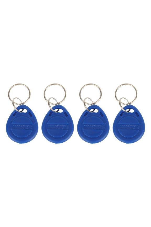 Blue RFID Proximity Card Key Tags, 125 kHz ABS ID Keychain Cards for Access Control, 100 Count (0.17 x 0.14 x 0.05 inches / 4.3 x 3.5 x 1.2 cm)