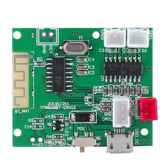 M Buder Bluetooth 5.0 2x5W Audio Power Amplifier Board AUX Input 3.7V-5V