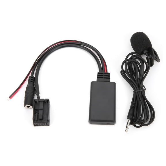 M Buder Bluetooth 5.0 AUX Cable Adapter with Microphone, Car Audio Module Replacement for BMW Z4 E85 X3 E83 5 Series E39 E60 E61 6 Series E63 E64 X5 E53, DC12V (59 inches / 150 cm Mic)