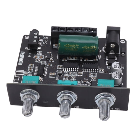 M Buder Bluetooth 5.1 Amplifier Board 2.1 Channel 2x50W+100W Subwoofer Audio Power Amp Module Wireless HiFi Treble Bass App Control DIY Speaker Board