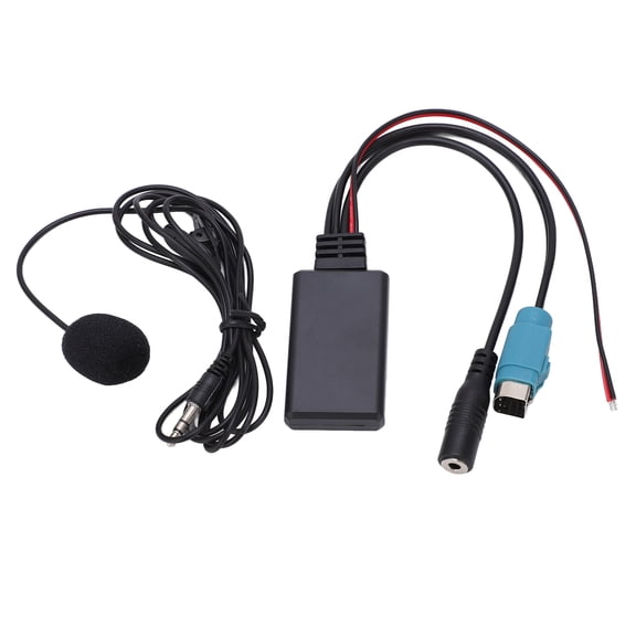M Buder Bluetooth AUX IN Cable Adapter Stereo Full Speed with Removable Microphone for Alpine KCE-237B 2009-Up CD Player Smartphone Tablet MP3 Connection (5.9 in / 15 cm)