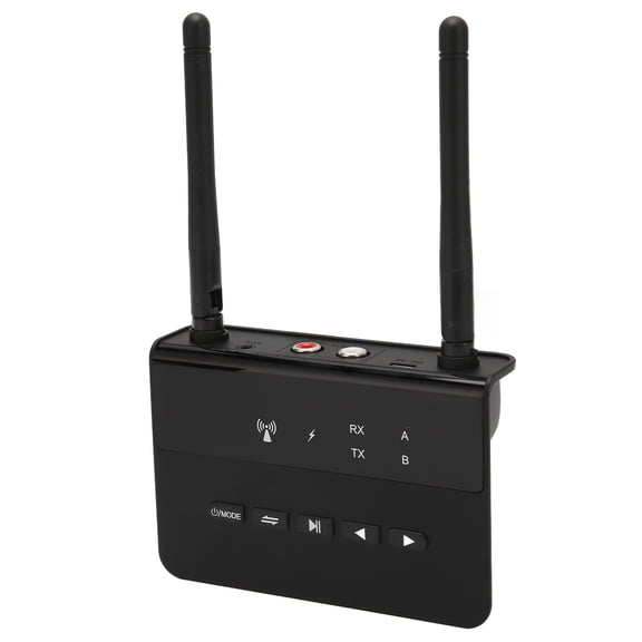 M Buder Bluetooth Receiver Transmitter 2-in-1 Adapter with 3.5mm AUX and RCA Port. Features AptX Low Latency for TV, Car, and Home Stereo Systems. Built-in Battery included (6.3 inches / 16 cm)