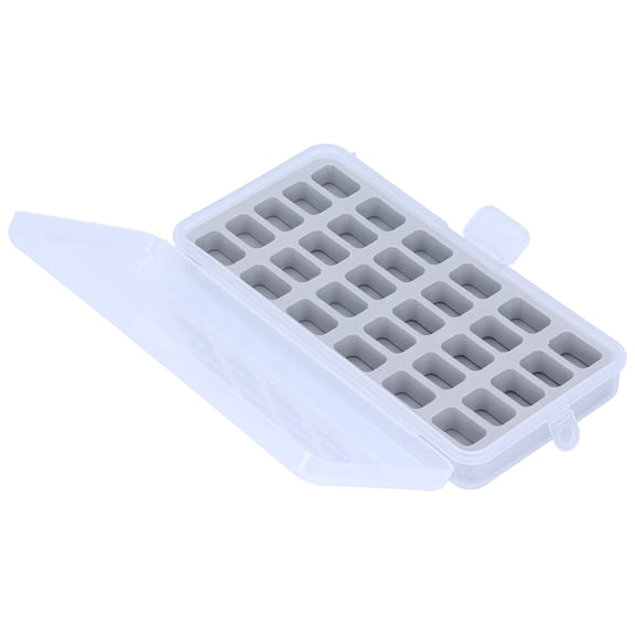 M Buder Bobbin Box Organizer Plastic Case Transparent 30 Slots Empty Spools Sewing Craft Storage (8.27 in / 21 cm)