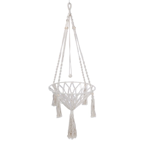 M Buder Boho Cat Hammock Bed Handwoven Breathable Space Saving Kitten Swing Bed for Playing Sleeping Climbing Lounging Indoor Pet Furniture (20.08 inches / 51 cm)