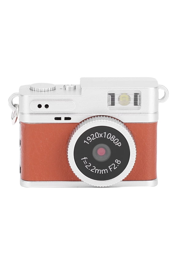 Brown Keychain Digital Camera 1080P HD 2MP Small Portable Video Recorder with Flash Light