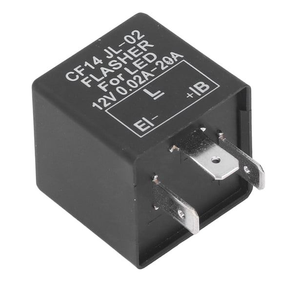 M Buder CF14 LED Flasher Relay, Adjustable Flash Speed Turn Signal Light Flasher Relay for Car Motorcycle Yacht, DC12V 0.02A-20A Automotive Electrical System Replacement Parts, 1 Pack[cite: 1]