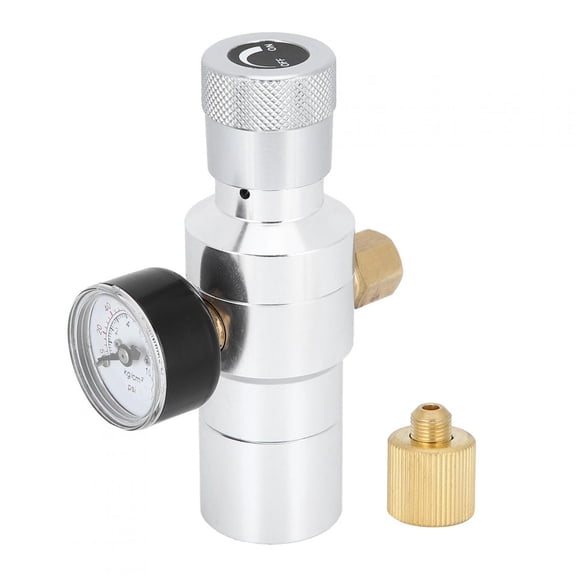M Buder CO2 Regulator Mini Homemade Beer Soda Water Making Tool Aluminium MFL 3/8-Inch 0-150PSI Portable Gas Gauge Setup For Homebrewing Keg Draft Dispenser System (5.51 inches / 14 cm)