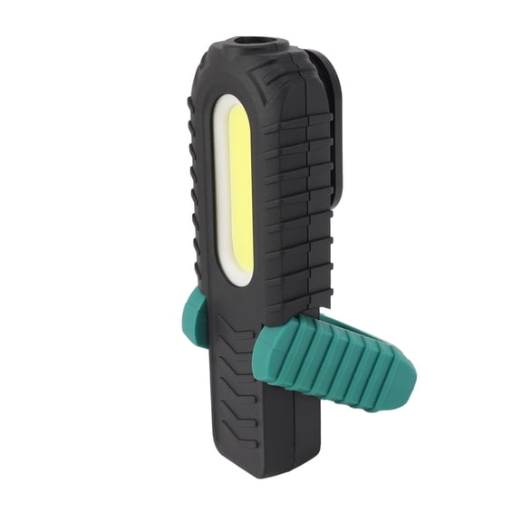 M Buder COB LED Handheld Work Light, 350LM USB Rechargeable Flashlight with Magnetic Base & Rotating Stand, IP54 Water Resistant Portable Floodlight for Car Repair & Emergency, Green/Black