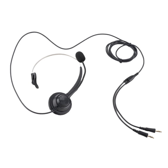M Buder Call Center Headset Mono Noise Cancelling Dual 3.5mm Plug Computer On Ear Headphone 6.6ft / 2m Cable