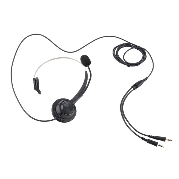 M Buder Call Center Headset Mono Noise Cancelling Dual 3.5mm Plug Computer On Ear Headphone 6.6ft / 2m Cable