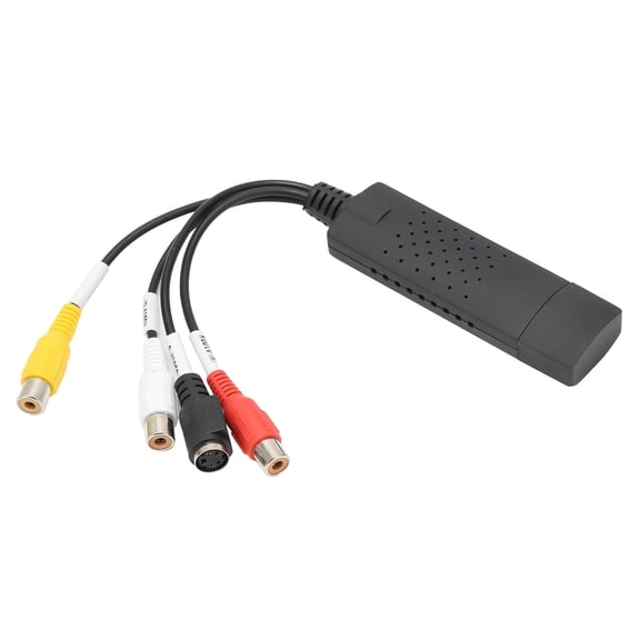 M Buder Capture Card USB 2.0 4-Channel DVD VHS Stereo Audio Video Acquisition Adapter for Windows